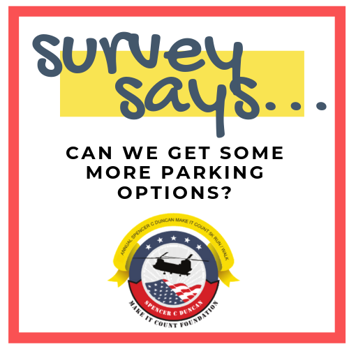 August 3rd is coming up around the corner! In last year’s post-race survey, participants said parking was a hassle. This year, we’re bringing a satellite parking lot with a shuttle service to the race!