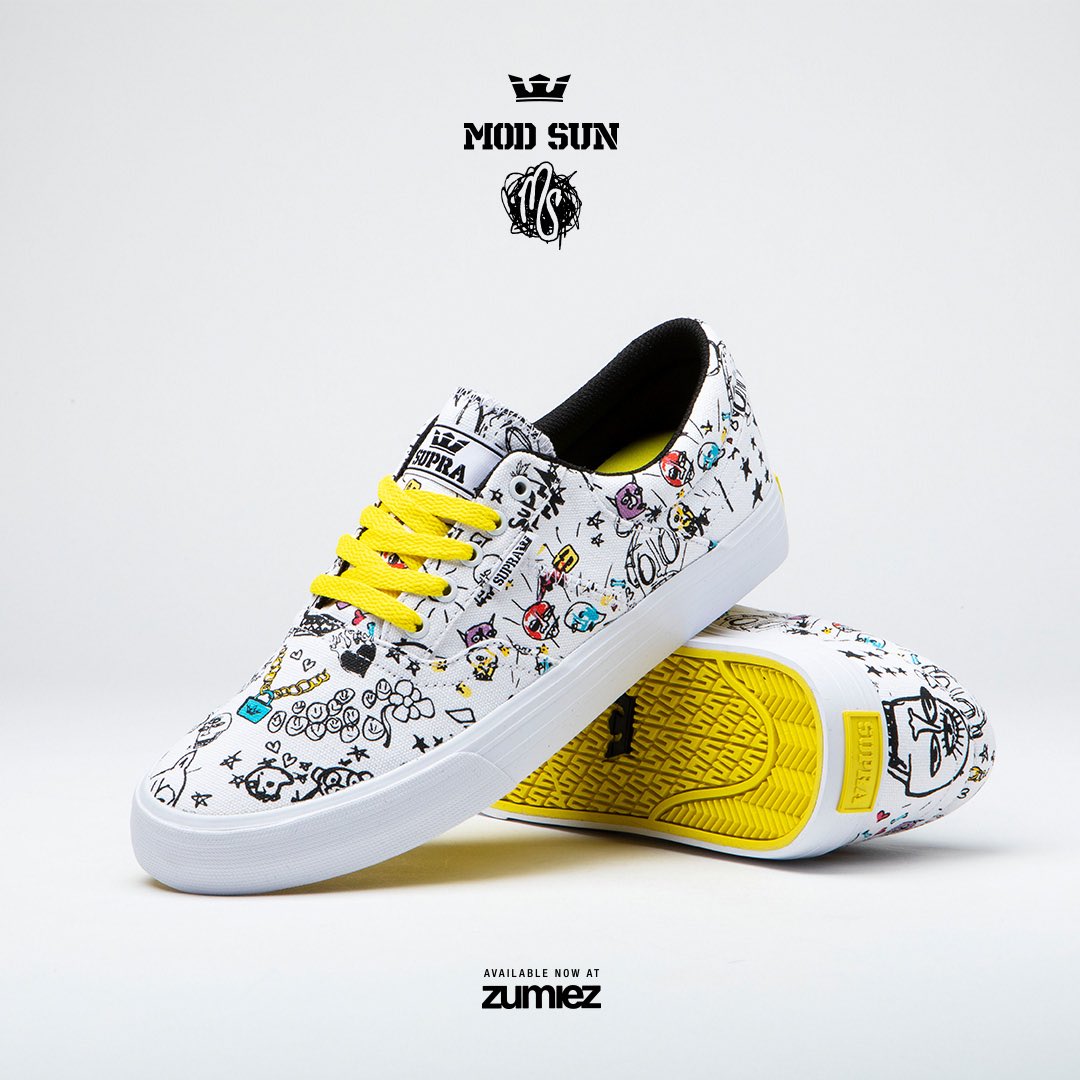 MODSUN's tweet photo. My shoes are officially available in @zumiez 

Quick story....zumiez was my first job + this means the world to me ❤️ https://t.co/SFjbvLtheC