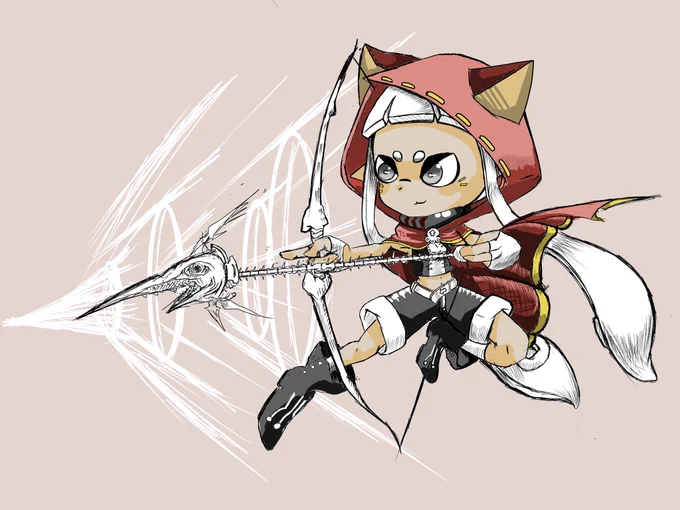 敵を撃ち抜けインクリングアーチャー 