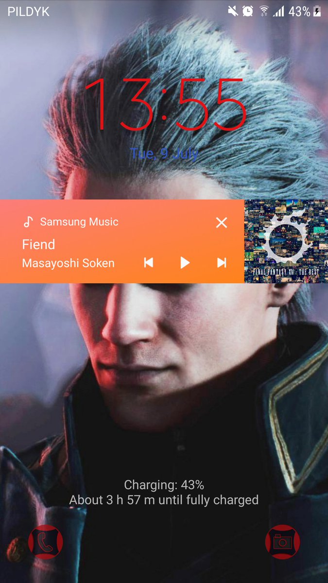 《This... This has a certain feeling that I very much enjoy even if it's just a music player on a lock screen

The song kinda fits him too. I should look into it later haha.

He is kind of a fiend, literally and not.》