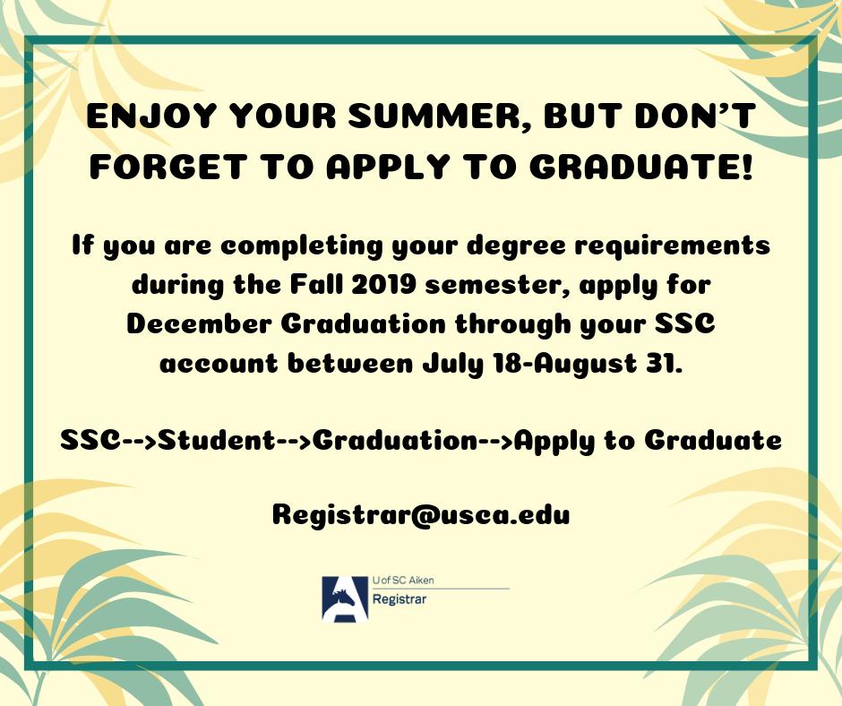 USCARegistrar's tweet photo. #USCAiken #DecemberGraduation https://t.co/LFlXHZXztp