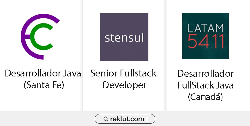 #Empleos #BusquedasIT #OportunidadLaboral
Desde Reklut nos especializamos en Empleos IT + Digital.
Desarrollador Java (Santa Fe): bit.ly/2T8izTE 
Senior FullStack Developer: bit.ly/2Db4E9b 
Desarrollador FullStack Java (Canadá): bit.ly/2xIFew8