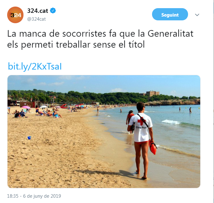 ANC_Bombers's tweet photo. Tenim un greu problema a Catalunya: no hi ha socorristes a les platges ni guaites als boscos.
Està clar que les pèssimes condicions laborals i els salaris baixos provoquen que la gent no vulgui treballar.  
Urgeix una reflexió del model prevenció i les seves condicions laborals. https://t.co/6RFJvsrJ1L