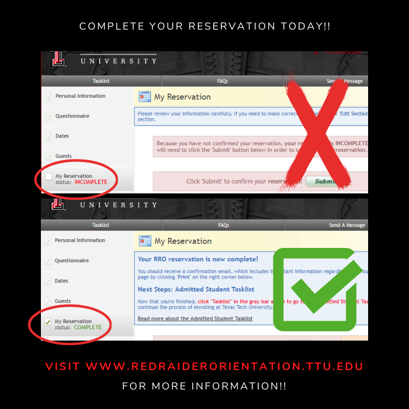 🔴Still receiving emails that your 𝗥𝗥𝗢 𝗥𝗘𝗚𝗜𝗦𝗧𝗥𝗔𝗧𝗜𝗢𝗡 is 𝗡𝗢𝗧 𝗖𝗢𝗠𝗣𝗟𝗘𝗧𝗘!?!⚫ Double check your reservation by logging back into the RRO registration system &amp; checking that it says 𝗖𝗢𝗠𝗣𝗟𝗘𝗧𝗘✅ under My Reservation. 
.
.
.
#RRO19 #TTU23 #wreckem