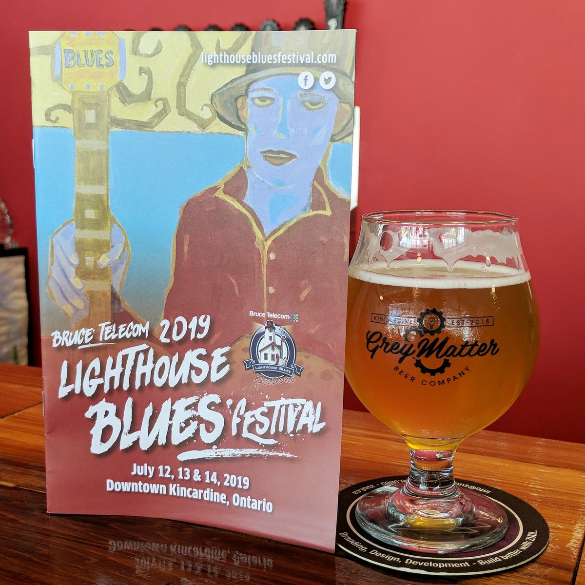 greymatterbeer's tweet photo. Today is the first day of the 2019 Lighthouse Blues Festival in #DowntownKincardine and we'll be open all weekend. Stop in and grab a glass of our our refreshing Dry Hopped Sour, Escape to the Stars, this weekend and be sure to check out all the great live music in town. https://t.co/4wdFI7nVj8