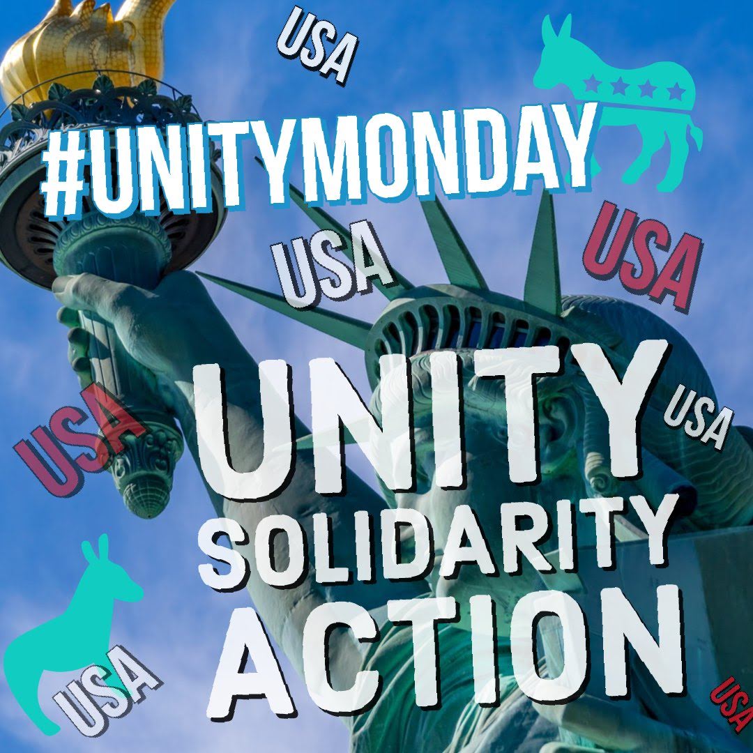 gkanders's tweet image. AMEN!!!

Since January I've been hashing #UnifyResistance 
And I have recently started 
#USA 
#UnitySolidarityAction 

And every Monday is #UnityMonday.

Join in. Especially on Monday.
I'm a small fish in a big pond, and none of the hashtags, nor #UnityMonday has taken off!!