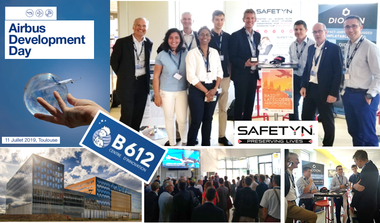 SAFETYN_Team's tweet photo. @SAFETYN_Team honored to receive key marks of interest at #AirbusDevelopmentDay in #Toulouse #B612. Thanks @JeanBriceDumont - Airbus Head of Engineering, @HubertMantel - Airbus Head of Environmental Affairs, Olivier Lesbre @OL_ISAE - President of @ISAE_officiel and Michel Sesques https://t.co/W7SwVIYxia
