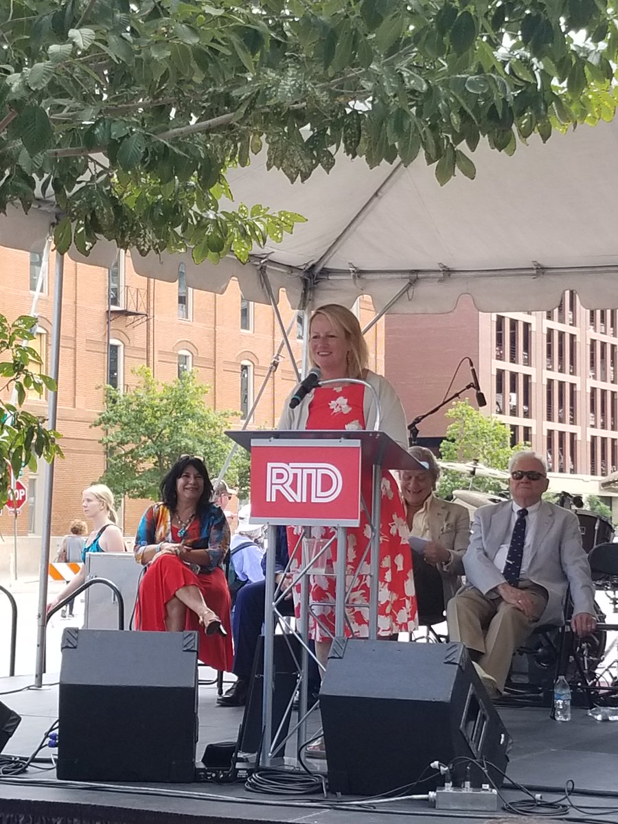 RideRTD's tweet photo. FTA Region 8 Administrator Cindy Terwilliger sharing information on FTA's impact on transit in Denver. #RTDis50 https://t.co/mJMy7afjzc