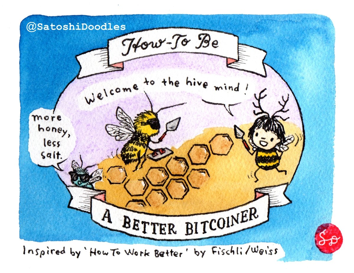 SatoshiDoodles's tweet image. "How-to Be a Better Bitcoiner" mini e-book: #Bitcoin #Bitcoinart #howtoworkbetter #BSV

Find the whole e-book and "behind-the-scenes" peek of the artistic process on Yours: 

yours.org/content/how-to…
