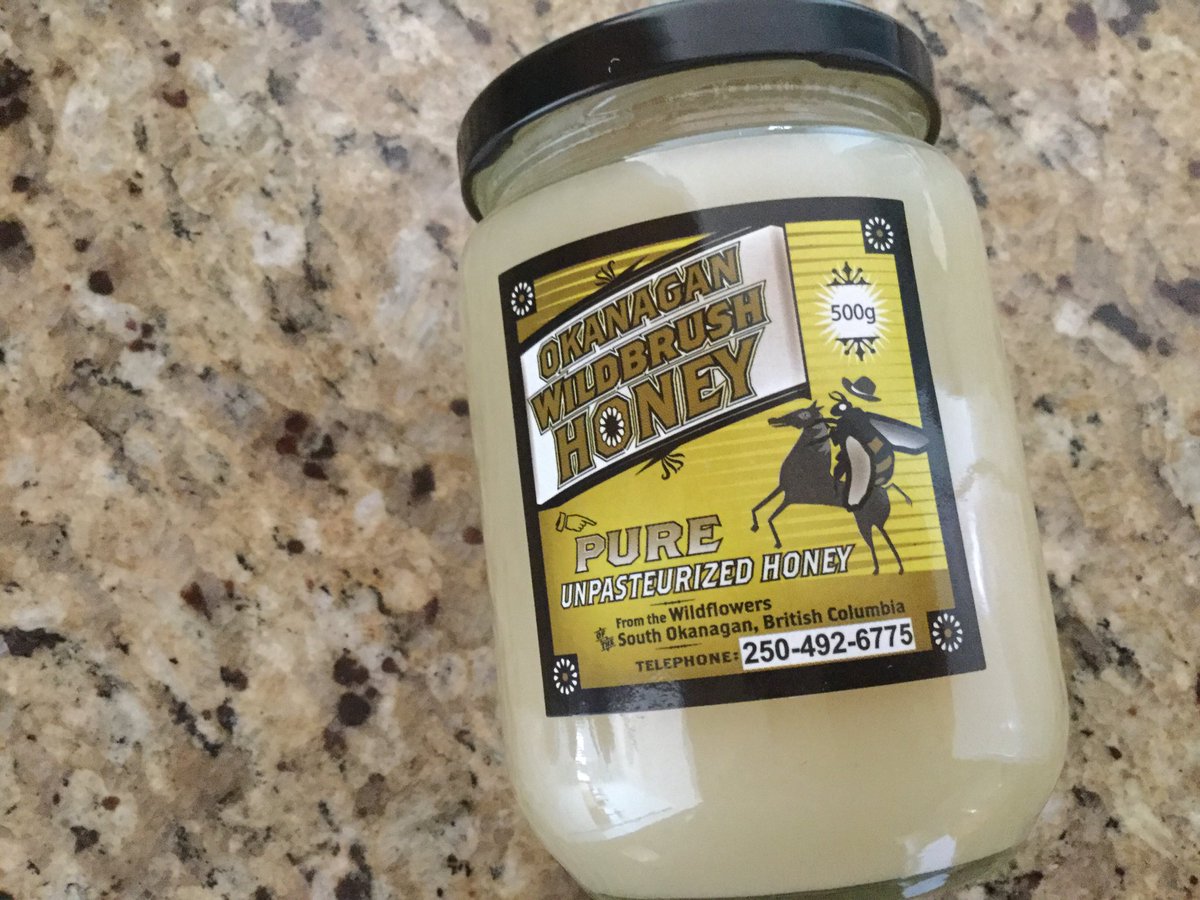 Oatuling's tweet image. ⁦@MrBearAndRocky⁩ Hi Bear how are you the mom got a jar of honey from the Okanagan Valley she would love to share with you but you are so far away ☹️