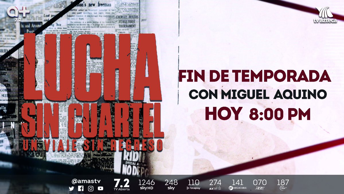 amastv's tweet photo. 🔴 Final de temporada de #LuchaSinCuartel🔴

¿Alguna vez te dio curiosidad saber qué se siente tener una adicción? 
Aquí te vamos a contar algunos casos, pero sabemos que no te gustará pertenecer.

#Hoy #Viernes 8:00pm #amastv 7.2 #TvAbierta #TvAzteca #MásCercaDeTi https://t.co/QP4MBDg94J