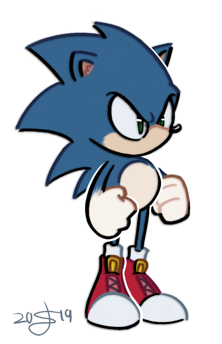 Sonic Fan Art Classic Sonic by 2dForever