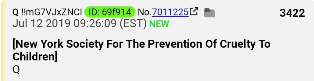 3. Last night  #QAnon cited  #Epstein arrest in NYC, "Watch NYC", & "Watch CA". NYSPCC is hosting this fund raiser at NYC Standard Hotel in Sep. Go figure. Under the "Stars"?  #Q  https://twitter.com/DocRock1007/status/1119069289590472704"Their symbols will be their downfall." #FavoritePedophiles