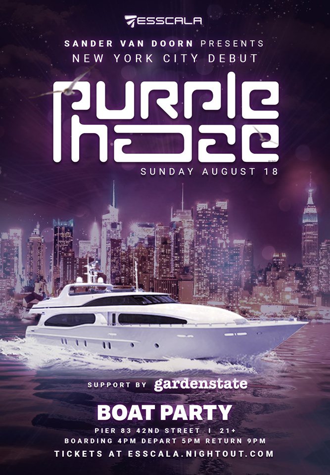 Esscala Entertainment (@esscala) on Twitter photo The one and only <a href="/SandervanDoorn/">Sander van Doorn</a> is ready to show New York City his deeper, darker, different side... with <a href="/purplehazeoff/">sandervandoorn</a>! Join us on August 18th for a boat party you won't forget about.
Support by gardenstate. The one and only <a href="/SandervanDoorn/">Sander van Doorn</a> is ready to show New York City his deeper, darker, different side... with <a href="/purplehazeoff/">sandervandoorn</a>! Join us on August 18th for a boat party you won't forget about.
Support by gardenstate.