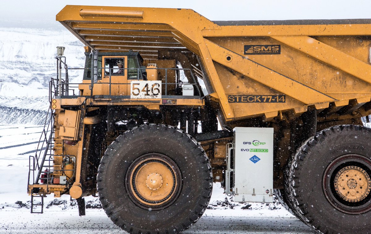 GFScorporation's tweet photo. Our latest product under development, EVO-MT® 7300, LNG conversion for the Komatsu 730E haul truck. This will basically be a scaled down version of our 830/930 solution. We are converting a fleet of 730's in Russia. https://t.co/EukOSfo57m