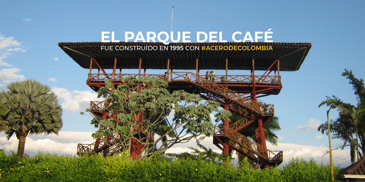 La industria siderúrgica colombiana aporta a la recreación de los colombianos haciendo parte de la construcción de sus parques. Ejemplo de esto es el @parcafeoficial, el primer parque temático del eje cafetero. #ComitéAceroANDI