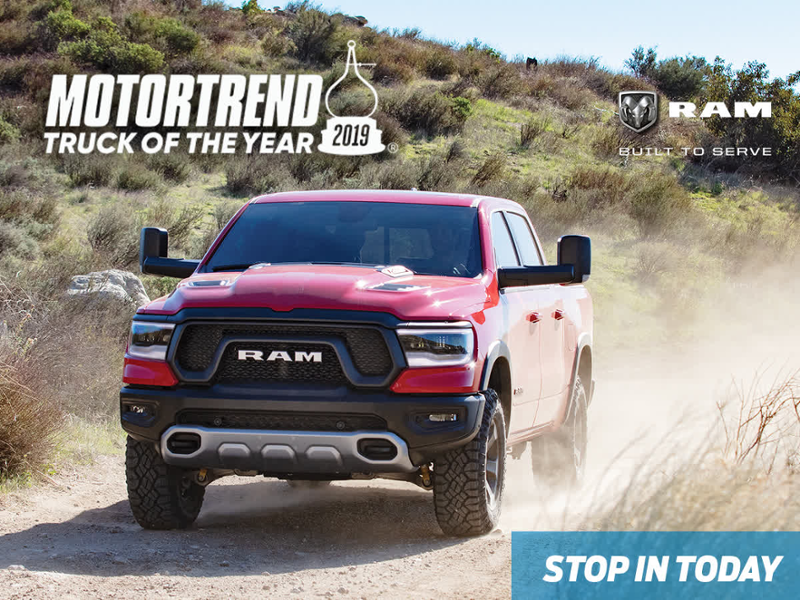 The 2019 MotorTrend Truck of the Year goes to.... the RAM 1500! Stop in today and receive up to 20% total savings on your select new RAM 1500! Shop online here: bit.ly/2XJ4BIT