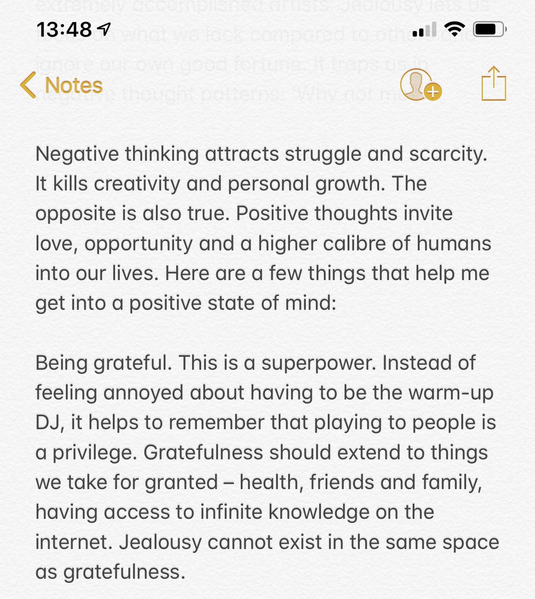 chrislake's tweet image. Jealously is something that is rampant in our industry. These words from Patrice Baumel should be read by all. Get rid of negative thinking and stay positive. Thank you Patrice.