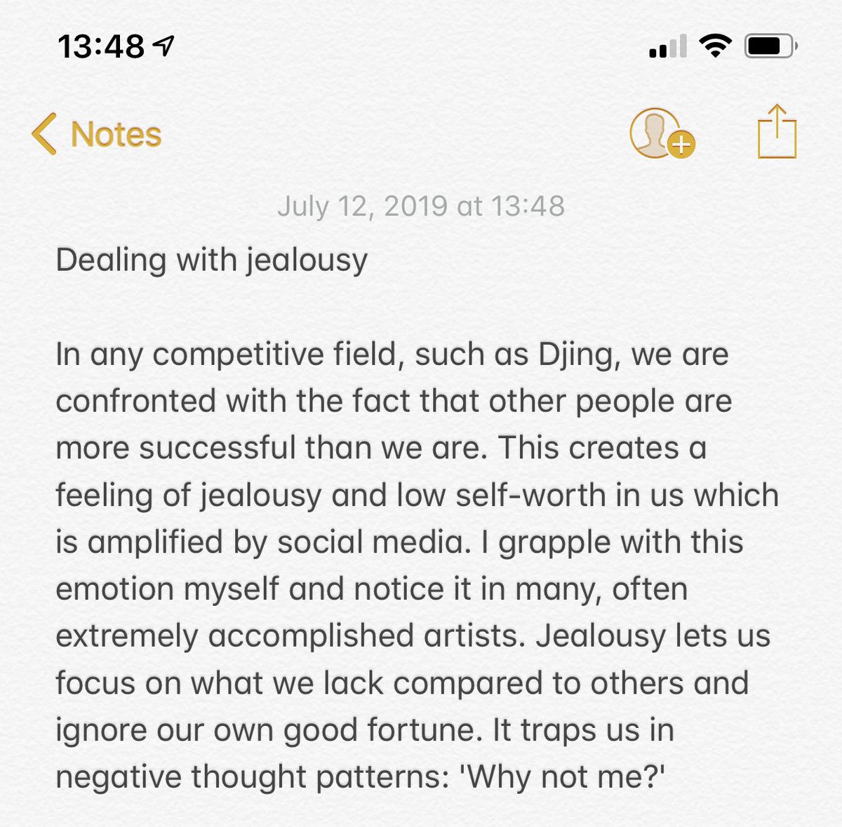 chrislake's tweet image. Jealously is something that is rampant in our industry. These words from Patrice Baumel should be read by all. Get rid of negative thinking and stay positive. Thank you Patrice.