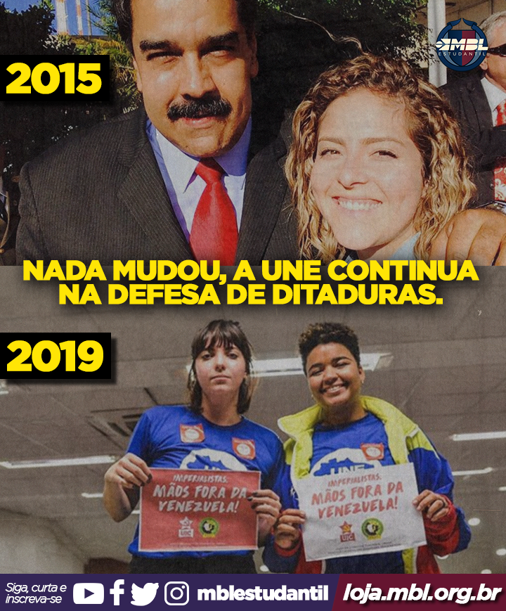 MBLestudantil's tweet photo. Movimento estudantil que defende uma ditadura que mata estudantes é, no mínimo, incoerente.

#mblestudantil #mblivre #mbl #educação #une #vergonha #ditadura #venezuela https://t.co/oQQsdM47Eu