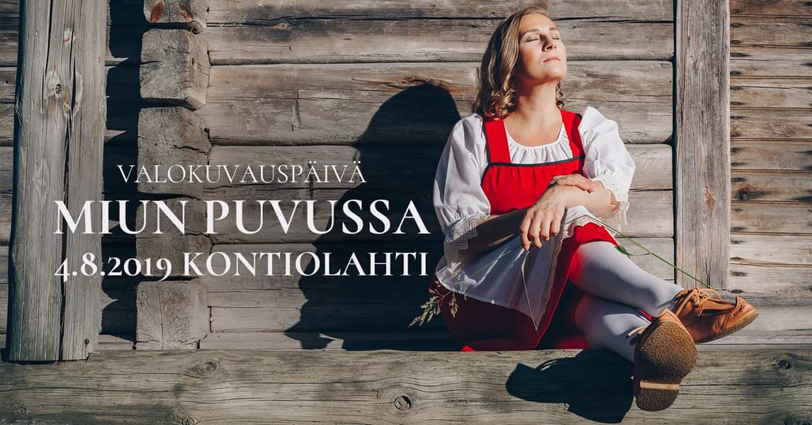 MiskaPhoto's tweet photo. Kansallispuvun päivä lähestyy!
Sen kunniaksi on tilaisuus osallistua 4.8.2019 Miun Puvussa -valokuvauspäivään kansallispuvussa, feresissä tai perinneasussa.
Ikimuistoinen lahja vaikka isovanhemmille, ystävälle tai tilaisuus kuvata koko perhe! Lisätietoa Fb:n tapahtumassa. https://t.co/MPJIWMadDf