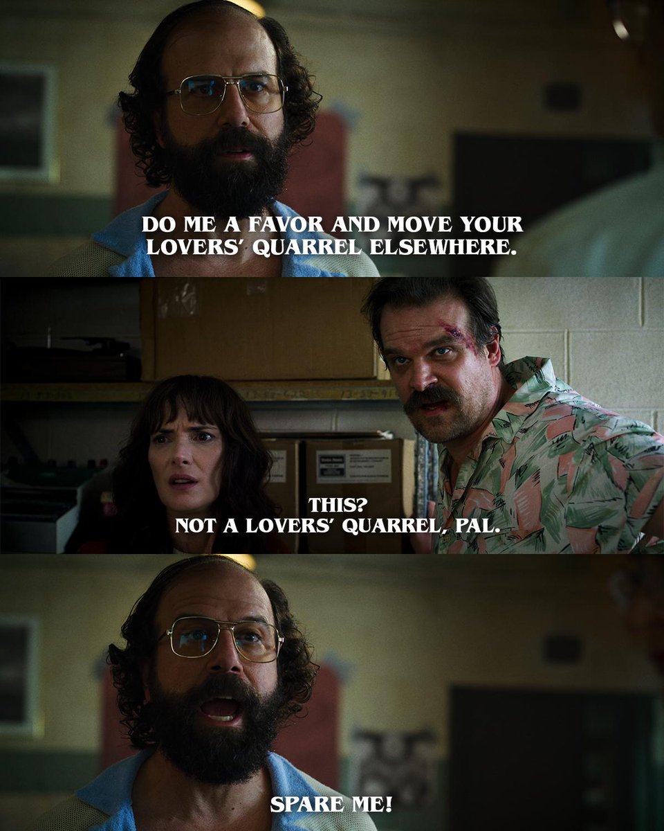 Stranger_Things's tweet photo. can we all just agree that no one can top murray's matchmaking skills? https://t.co/SgjUF1Lm0w