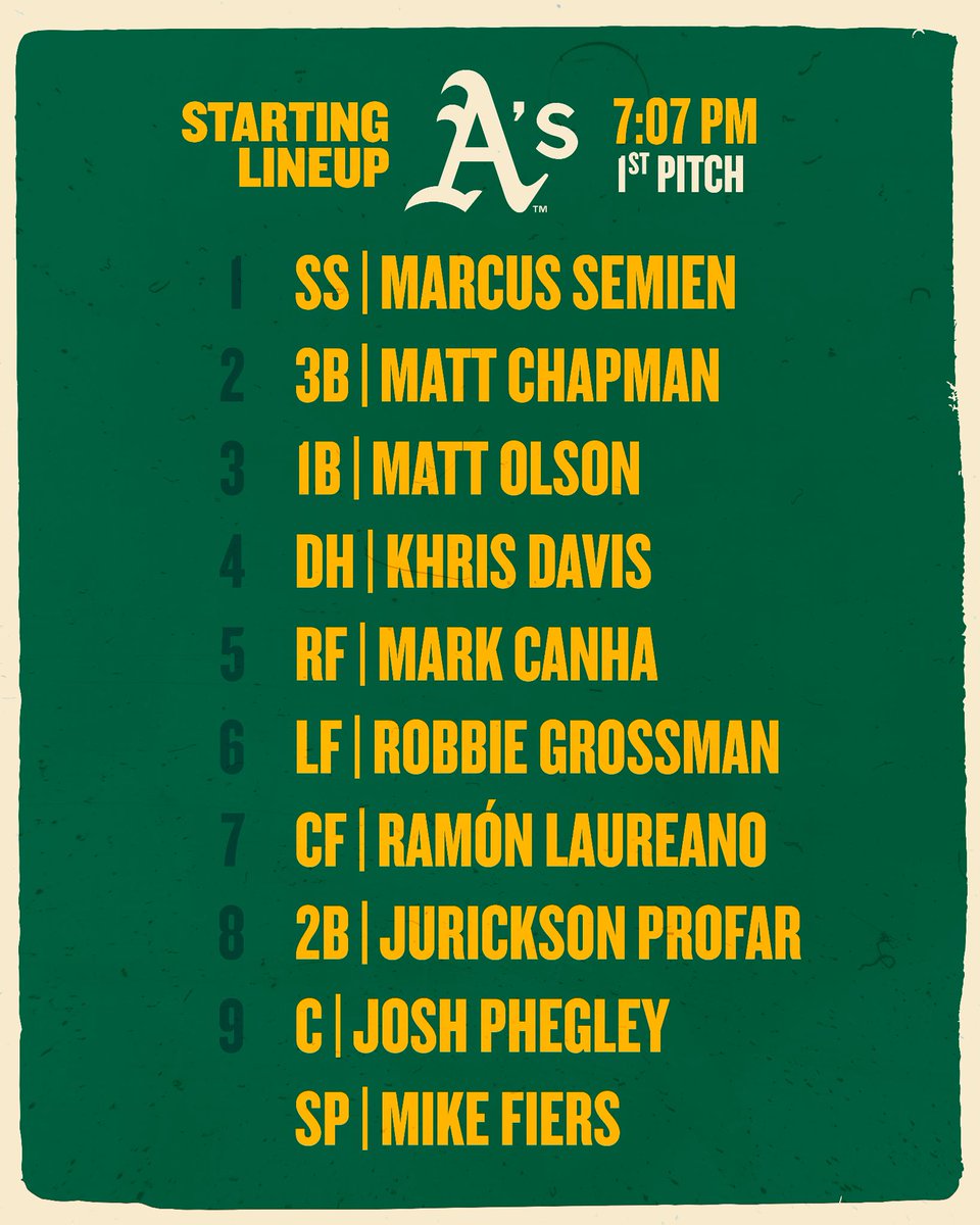 Oakland A's on X: Back on a Green Friday. Doesn't get much better than  that. #RootedInOakland t.coTqravjxsoJ  X