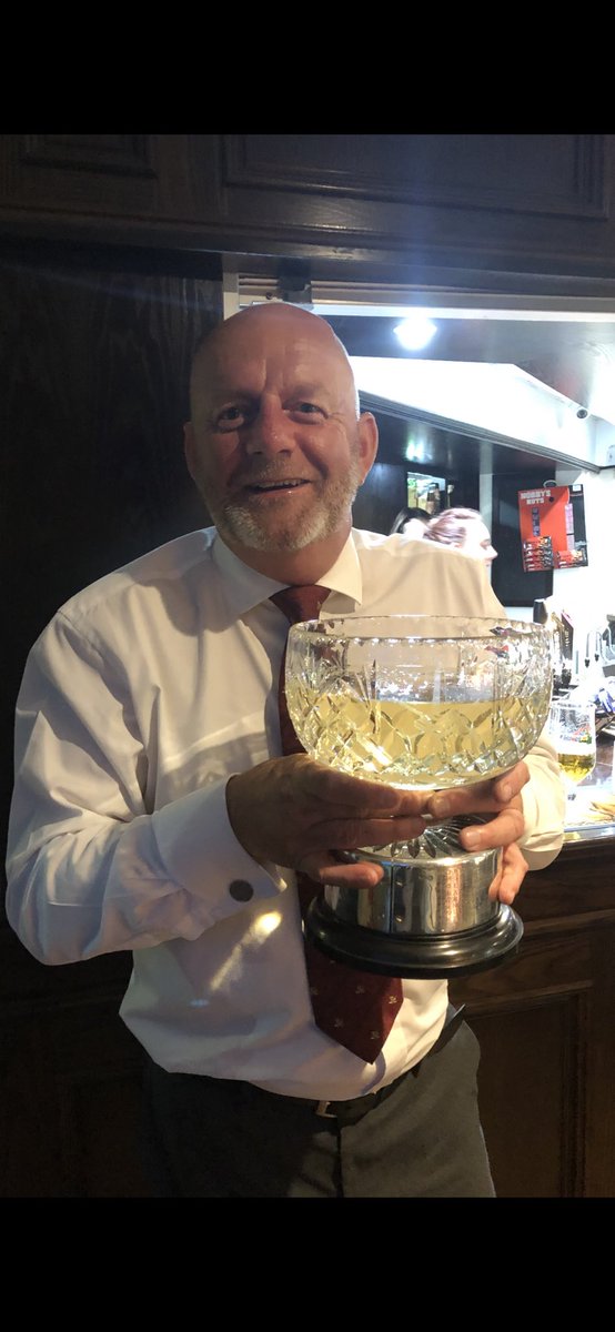 I’m <a href="/LeesHallGC/">Lees Hall Golf Club</a> , it’s the Past Captain’s Day and the winner is my great pal <a href="/paulsenior62/">Paul Senior</a> with 42 points #bandit #seriea #WAWAW Here he is getting stuck in with the Bowl and Club Stalwart Eric Powell #theman