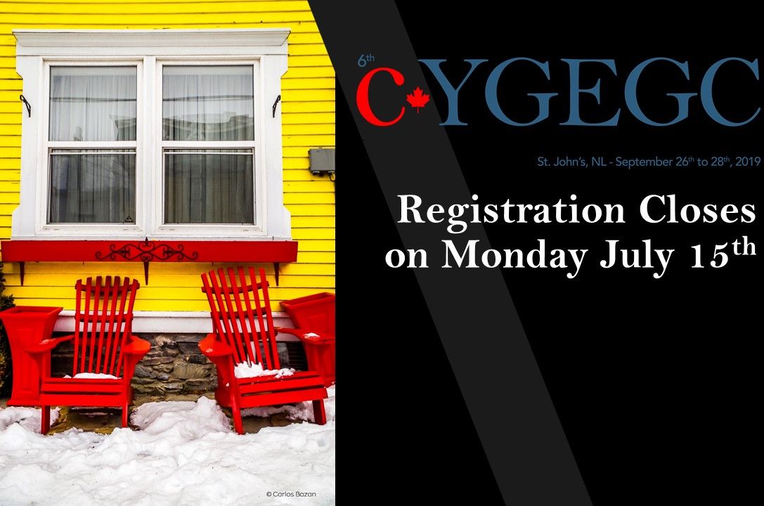 cYGEGC2019's tweet photo. This Monday, July 15th is the last day to register for the 6th cYGEGC! If you haven’t registered yet, be sure to do so soon as spots are limited.

For more information visit:
https://t.co/SlgJXpplkB https://t.co/OeX8kpxxkF