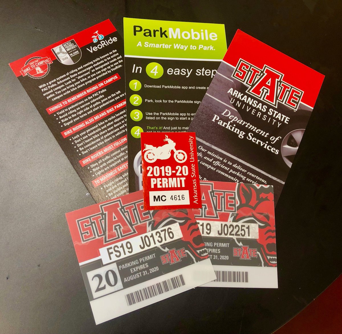 AStateParking's tweet image. Parking permits for 2019-20 for students and faculty/staff are now available online through myCampus/A-State Parking eBiz.  Be sure to check out all the helpful information included in the envelope when your permit is delivered by USPS.