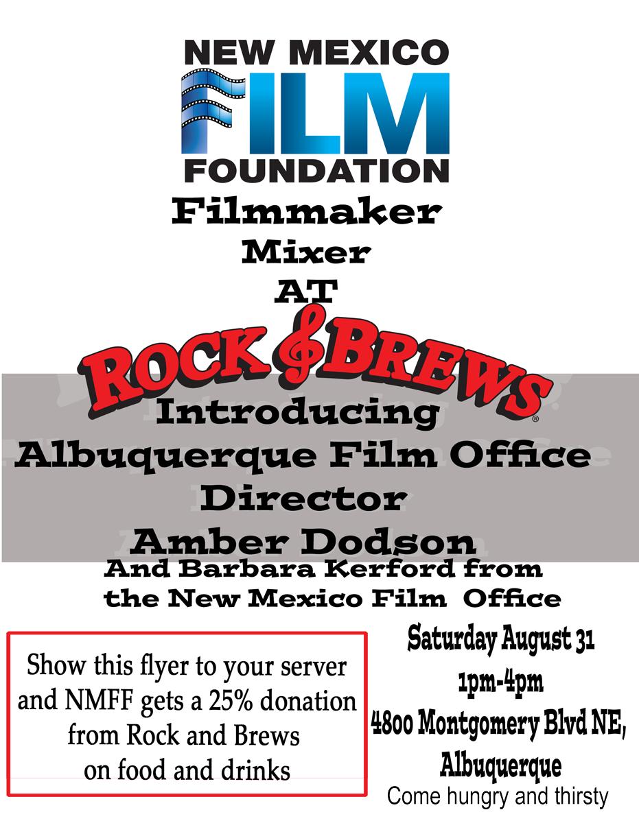 Independent Filmmaker Mixer at Rock and Brew. Aug 31. Come meet the new ABQ film office Director
#nmfilm #nmff #IndieFilmmaking