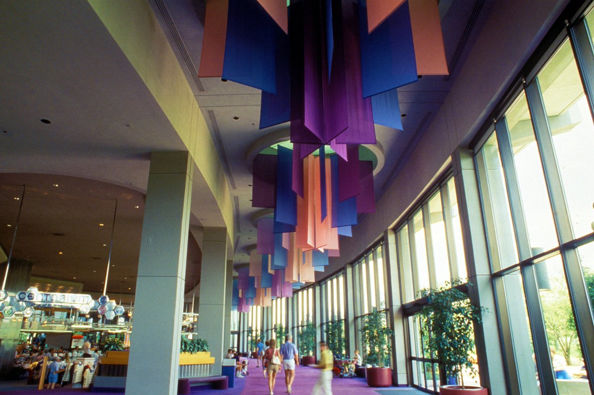 EpcotLegacy's tweet photo. With its windows covered, sleek interiors concealed &amp; then closed to the public, it's so easy for our community to write-off CommuniCore when it could so easily (and economically) become a wonderfully welcoming weather-controlled environment once again. https://t.co/BohOZ5U3jr