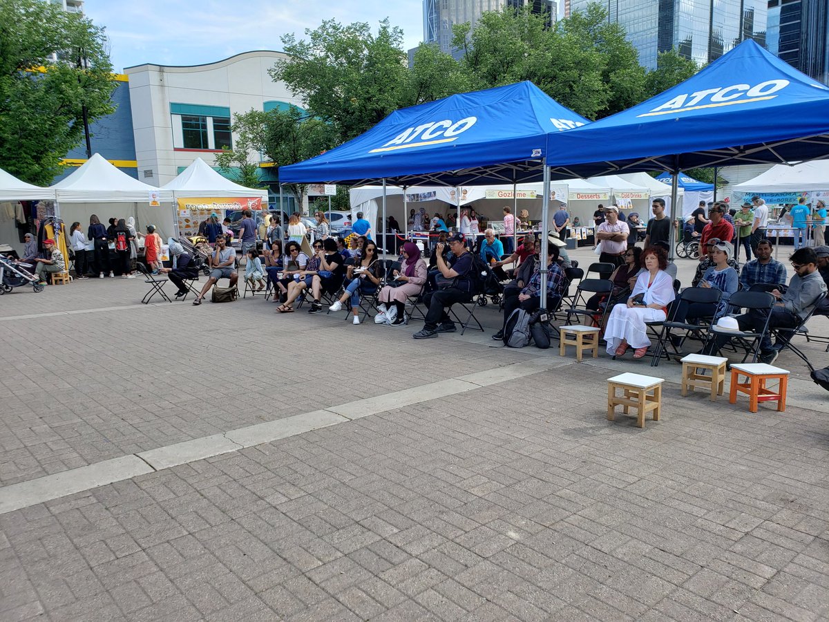 CalgaryTurkish's tweet photo. The 12th Intercultural Turkish Festival is finally here. Full of excitement and fun. Many varieties of food and desserts. Come and enjoy the festival everyday till 14th July. #yyc #festival #Stampede2019 @kenthehr https://t.co/vHj5LwHhkU