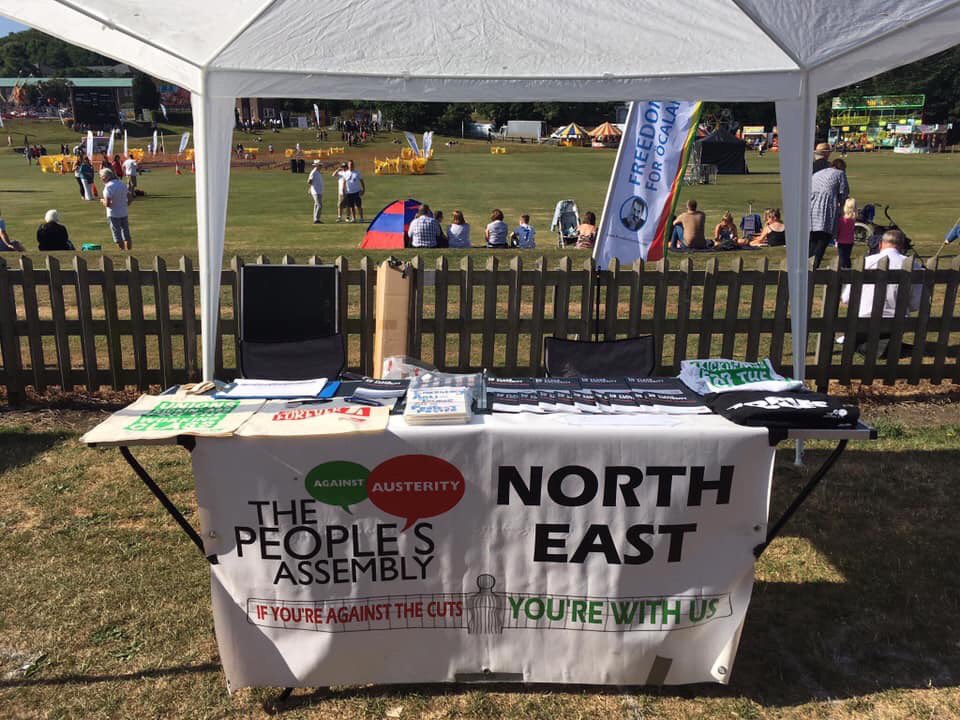 peepsassemblene's tweet image. We’ll be at the @DurhamGala #BigMeeting tomorrow, if you’re visiting come and say hello at our stall on the Riverside Railings and find out about the #EndAusterityNow protest at Tory party conference on Sun 29th Sept👋🏼