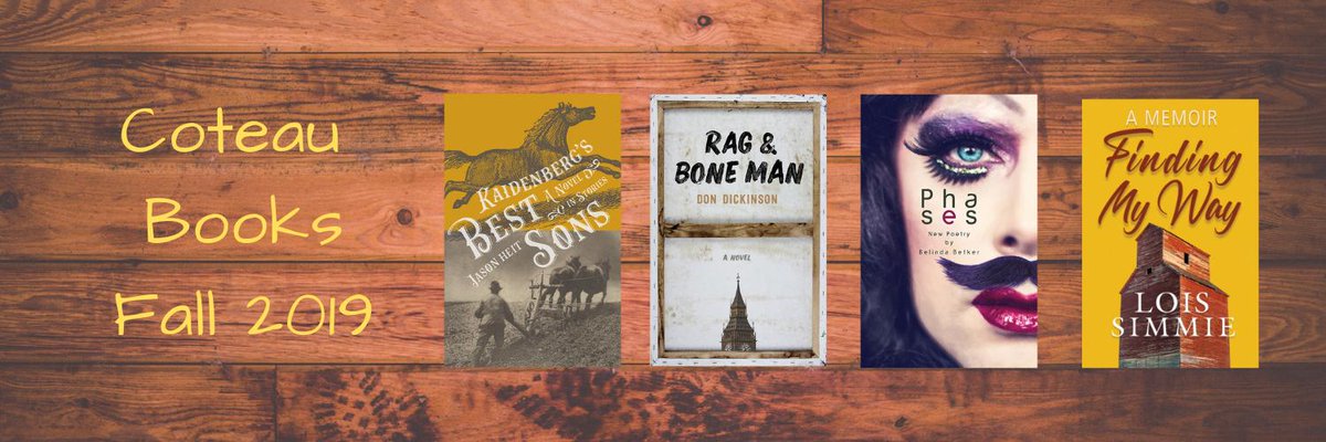 Check out our Fall 2019 new releases! This season includes a picaresque yarn in 1970s London, a novel-in-stories Western about German immigrants to the prairies, luminous poetry by Belinda Betker, and a memoir by Lois Simmie coteaubooks.com