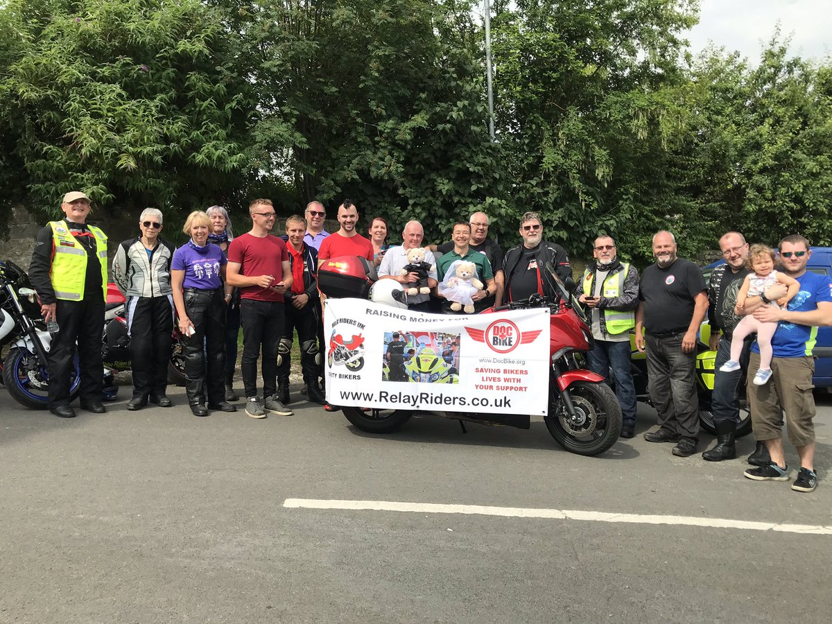 DorsetTraumaDoc's tweet photo. Riding into the night once again, but no prizes for guessing where I’m off to this time. Still can’t believe so many riders have supported @DocBikeUK over the past 2 weeks - all with one aim in mind, to save other bikers lives!  See you all tomorrow morning at the finish! https://t.co/OYBSHqd1ZX