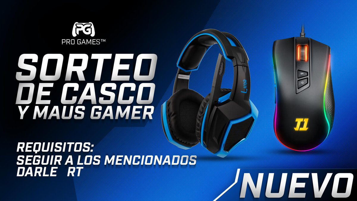 💥SORTEO DE CASCOS Y MOUSE #GAMER💥
(Envió a todo el mundo)

➡Para participar: Haz #RT, sigue a <a href="/ProGamesTM/">PRO GAMES™🎮</a>, <a href="/PitterGraphic/">Sage Pitter</a> Y a bit.ly/2Jc2BVj

Termina: 17/07👍

¡SUERTE! 🍀