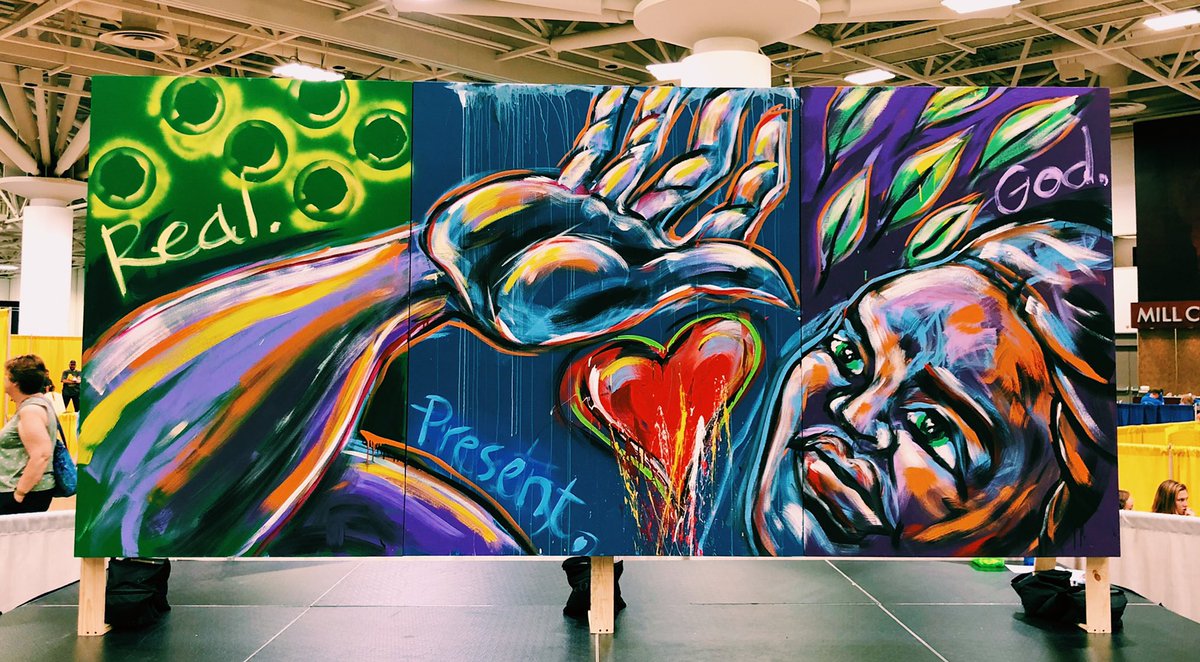 ICYMI: Here’s a look at the final live painting from last night’s Mass Event!
Who’s ready for night 2?! #NYG2019