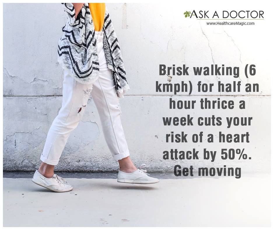 Largest Health Q&A site. 
Ask a Doctor Online at 
askadoctor24x7.com/app 

#weekendmotivation #exercise #dontstopworkingout #workout #briskwalk #dailywalking #benefitsofwalking #AskADoctor #DailyHealthTips #HealthcareMagic