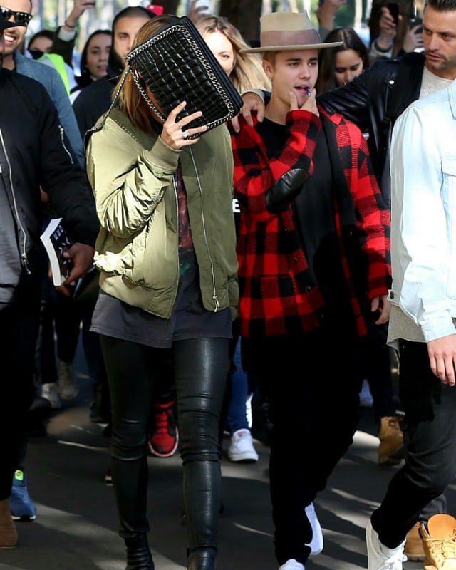 July 3, 2015: Hailey and Justin out in Sydney, Australia.