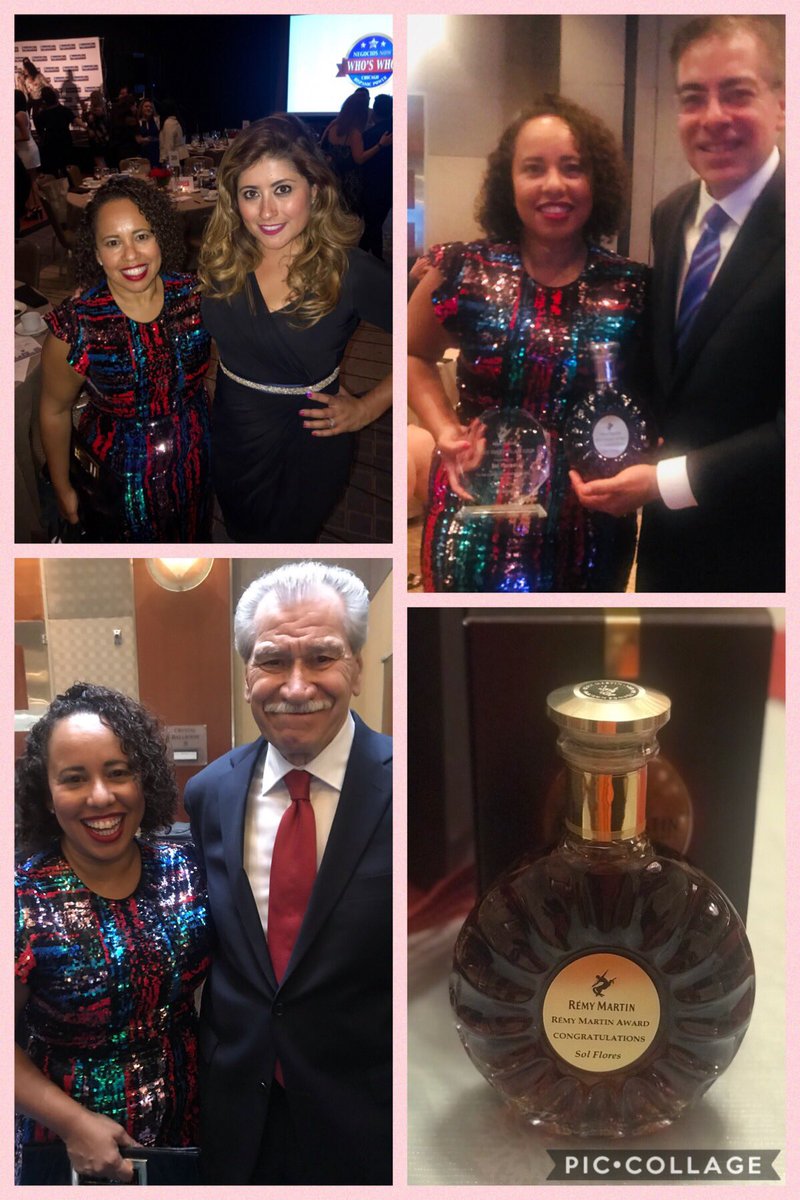 Honored to receive the <a href="/remymartinUS/">Rémy Martin Cognac US</a> Award at the #WhosWho with amazing Latinx leaders serving our community, like <a href="/JesseRuizEsq/">Jesse Ruiz</a> <a href="/clementenicado/">Negocios Now</a> <a href="/EveRMontoya312/">EveRodriguezMontoya</a> <a href="/PopArodC/">Rodrigo Carrillo</a> #namesonthebottle