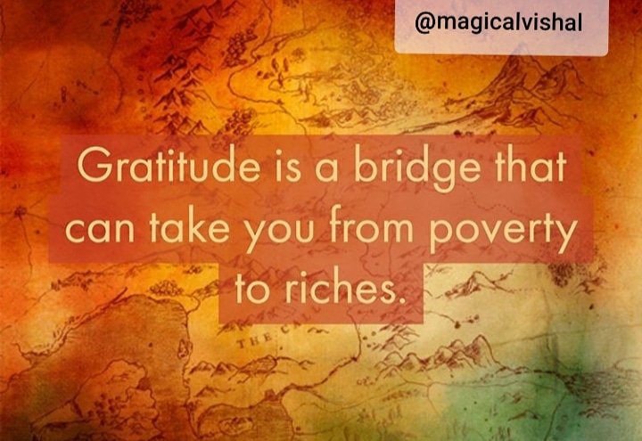 kumarvish15's tweet image. Gratitude is a bridge that can take you from poverty to riches.
The more grateful you can be for the money you have, the more you receive. 
Change the way of thinking and create your abundant life.

#magicalvishal #success #entrepreneurlife #wealth #successmindset  #gratitude