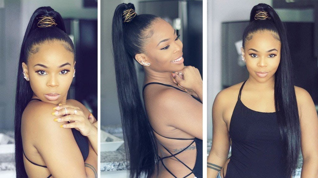 GENIE High Ponytail with WEAVE | NO GLUE ! Quick |… beautytipsdiva.com/hair-care/geni…