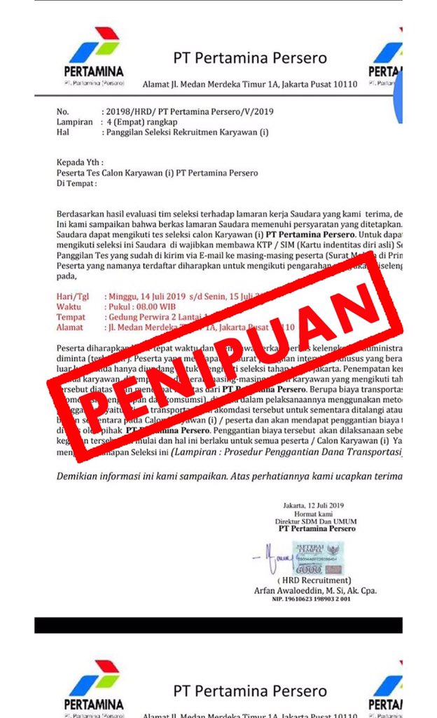 Contoh Surat Penjelasan Keperluan Ep
