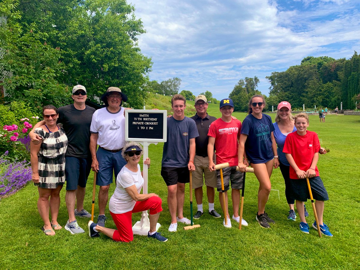 jenatemple's tweet photo. A โgrandโ celebration fitting for a special birthday boy who loves this magical place so much. Happy 75th Dad! @GrandHotelMI #ThisIs75 https://t.co/GBhMQC8rvx