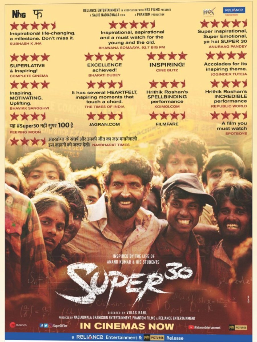 iSangitaC's tweet photo. @iHrithik Good Morning, Good Morning, Good Morning #MySuperTeacherπππ»
Can't Content My Happiness To See You Recieving Sea Of Appreaciation From Around The World!
You Are So So So Deserving HR.Hugsπ€
God Bless You!
Today Is My #Super30Day!!
Will Be Watching #Super30 Twice Todayπ https://t.co/B8w0tc6Jis