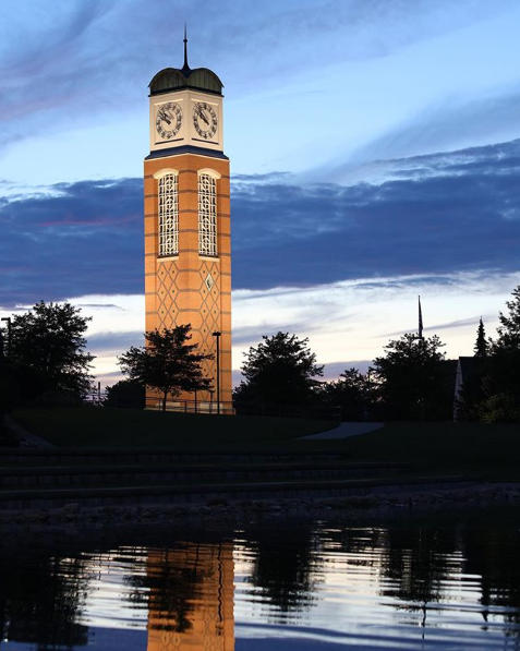 GVSU's tweet photo. Nothing compares to a Laker blue sky at sunset. 🌅 (📸: Jesse Scheve) https://t.co/DAy1jAm54L