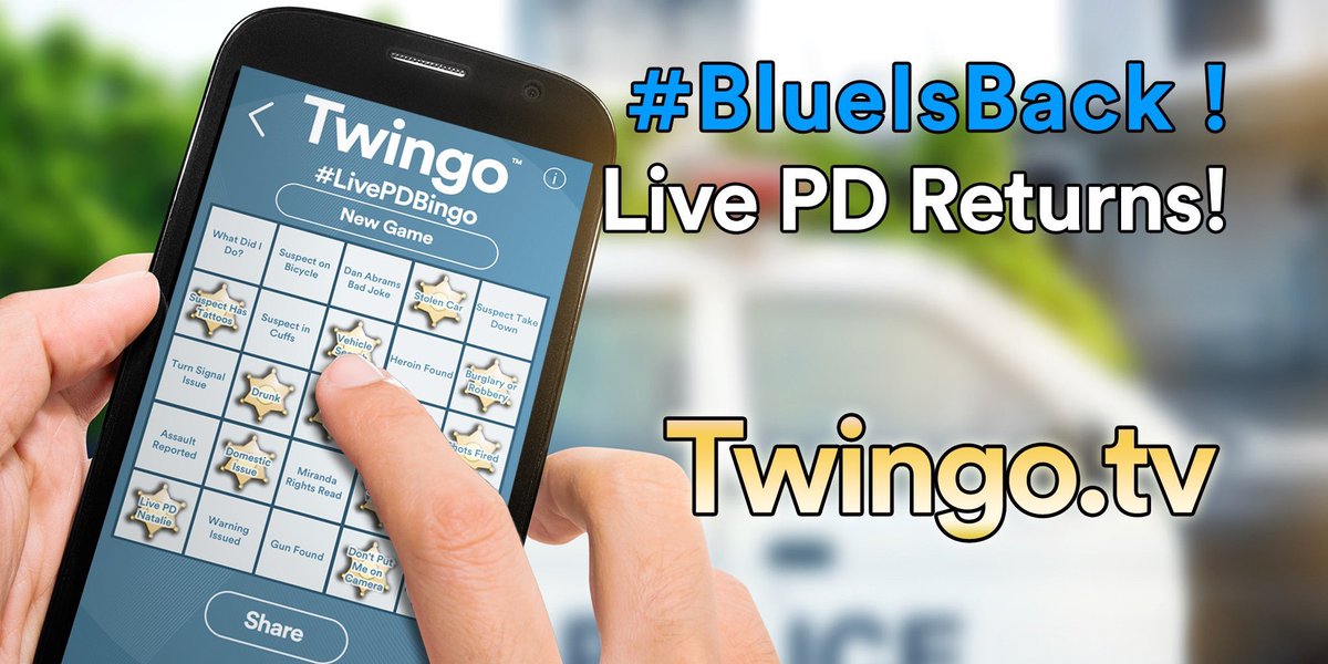 🚨 The #BlueIsBack as #LivePD returns from break and that means Twingo #LivePDBingo is back too! Get the Live PD Bingo (and more!) app at Twingo.tv