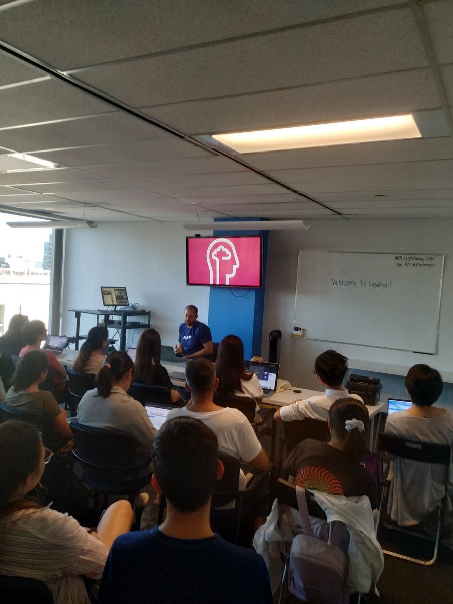 Travis from <a href="/createwithflow/">Flow</a> talking about visual animation inspiration at our UI Animation July <a href="/sketch/">Sketch</a> meetup at <a href="/DevhubVan/">DevhubVan</a> supported by <a href="/goabstract/">Abstract</a>