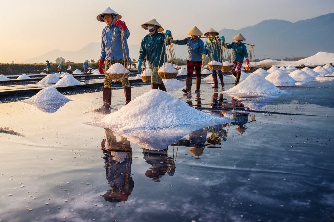 coco_vietnam's tweet photo. The beauty of Vietnamese #saltfields used to be the top view of the world's most beautiful sunset and the inspiration of enchanting photos.
Along the coastal areas, in the period from Nov this year to June next year, some villages are busy in salt-making
#Vietnam #Travel #Beauty https://t.co/dGbkmNdMhn